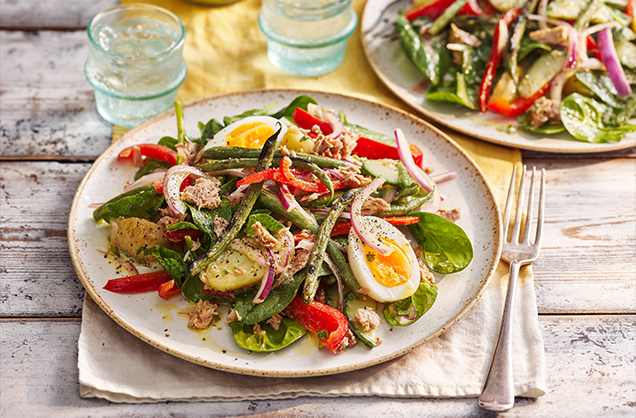 Thursday: Charred greens and tuna niçoise