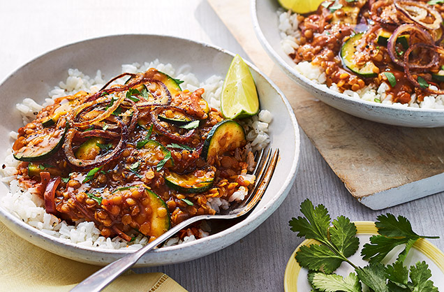 Wednesday: Cheat's courgette dhal