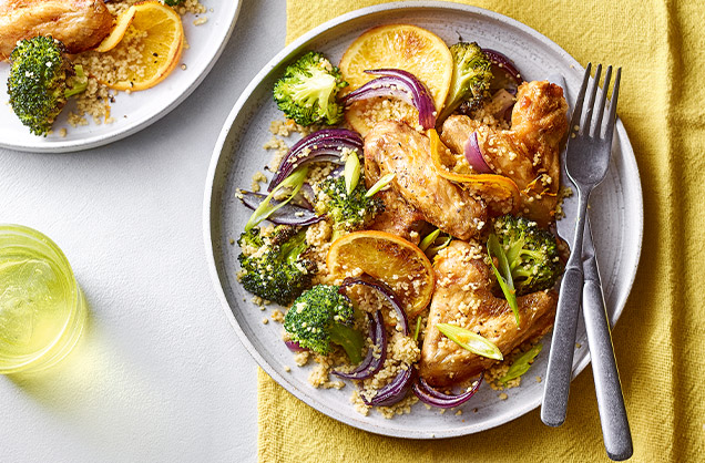 Chicken, broccoli and orange couscous recipe