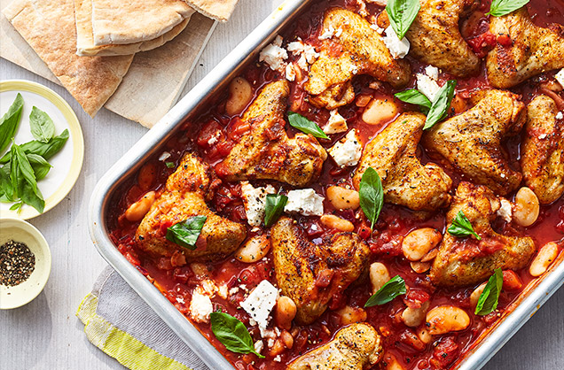 Monday: Chicken and butter bean traybake
