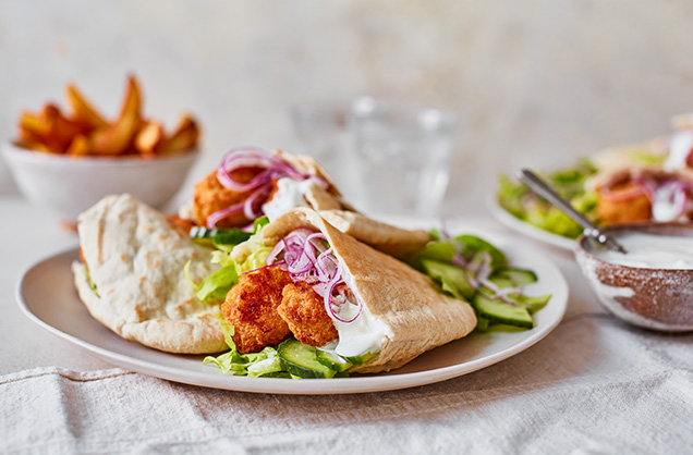 Chicken nugget pittas