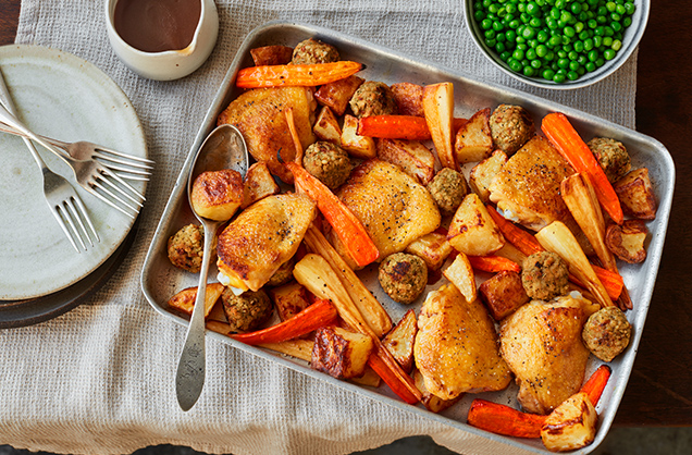 Friday: Chicken and stuffing traybake