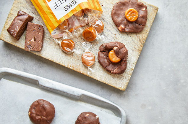 Add the toffee centre