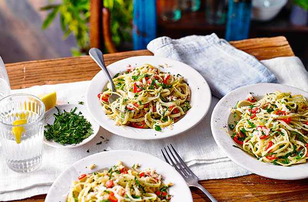 Thursday: Crab linguine
