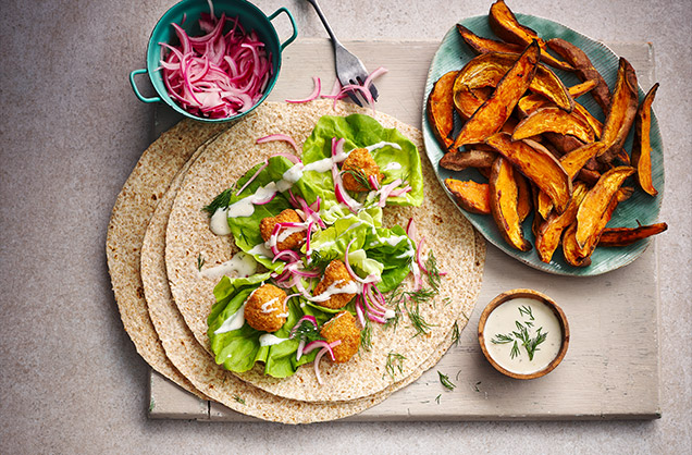Friday: Crispy chicken Caesar wraps