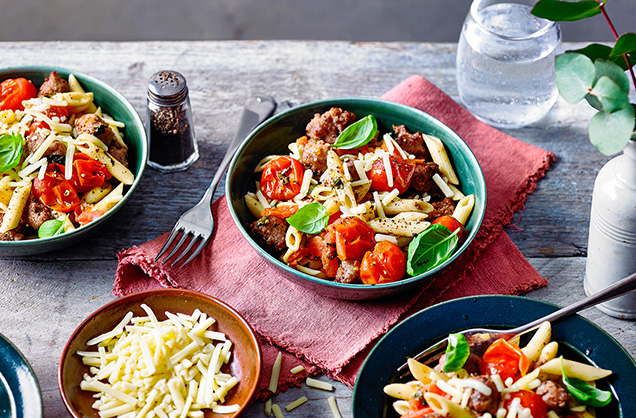 Wednesday: Crispy sausage and tomato pasta
