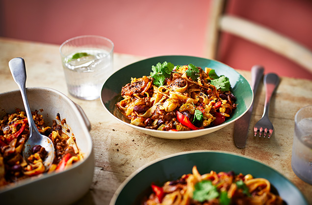 Enchilada pasta bake