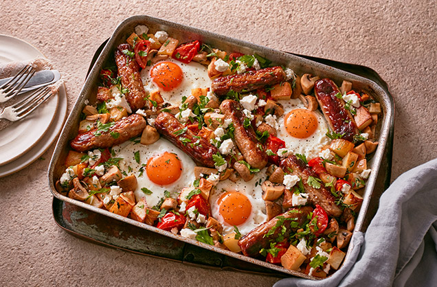 Full English traybake