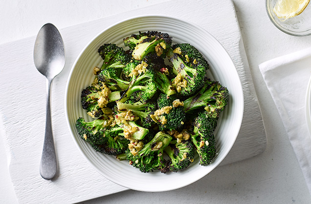 Broccoli and pistachios