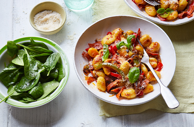 Monday: Chorizo and pepper gnocchi