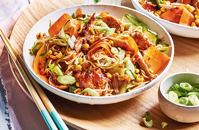 Monday: Gochujang chicken noodle salad