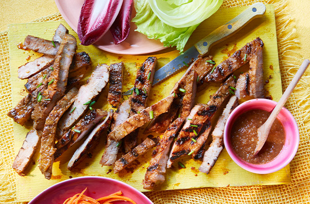Gochujang pork shoulder steaks