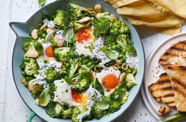 Friday: Green baked eggs