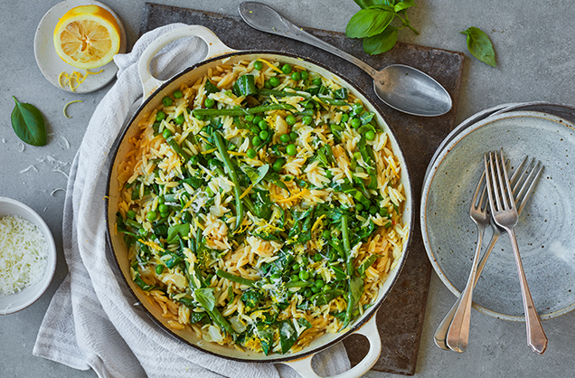 Green orzotto