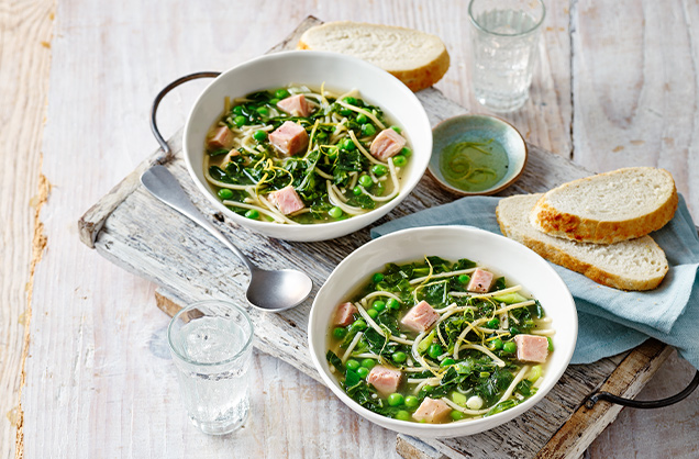 Tuesday: Ham and pea minestrone