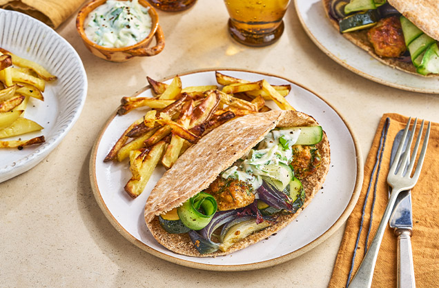 Wednesday: Korma pork and veg skewers