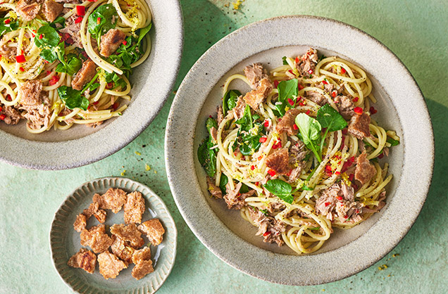 Tuesday: Lemon, chilli and tuna spaghetti