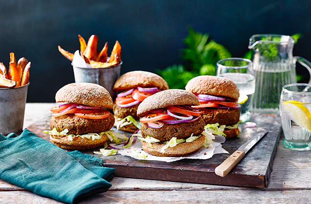 Thursday: Lentil mushroom burger