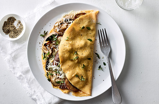 Mushrooms and goat cheese