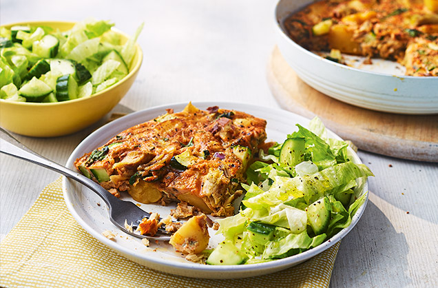 Wednesday: Mackerel and courgette frittata