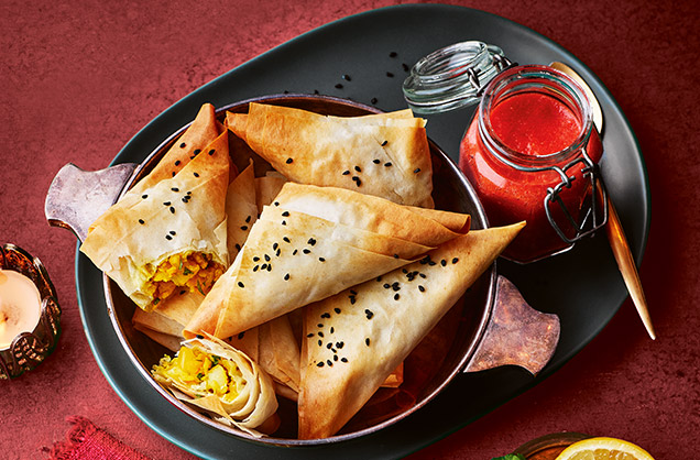 Masala dosa filo samosas recipe