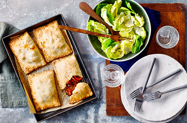 Mediterranean veggie pasties