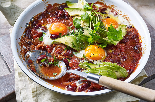 Mexican-style baked eggs