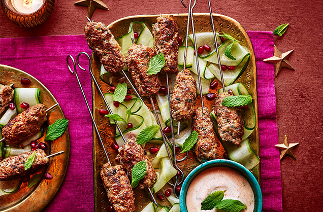 Mini lamb kebab skewers recipe