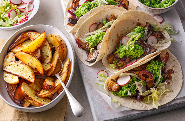 Thursday: Miso aubergine tacos
