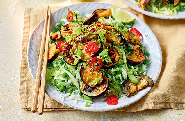 Wednesday: Miso-glazed aubergine