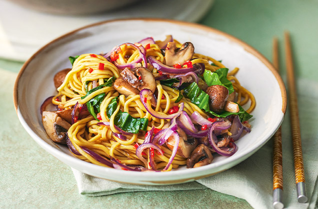 Friday: Mushroom chow mein