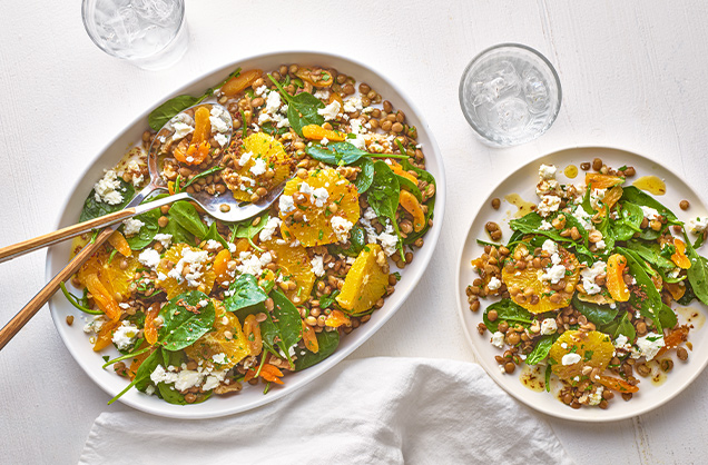 Lentils and spinach