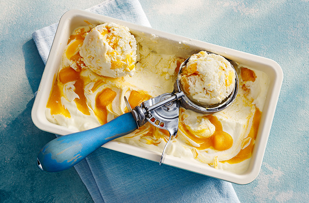 Peaches and cream ripple