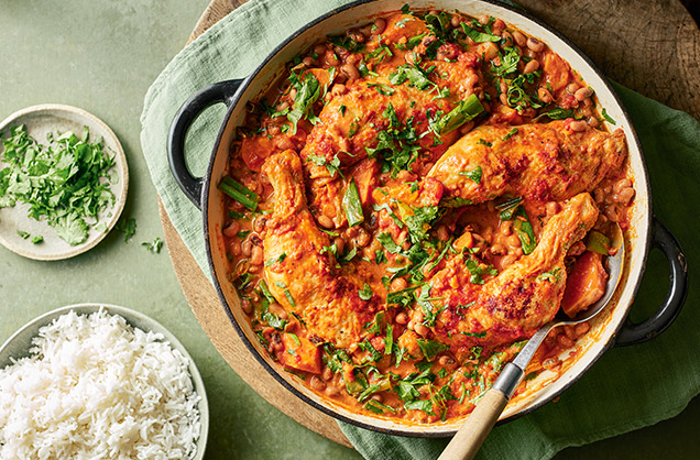 Monday: Peanutty chicken and sweet potato stew