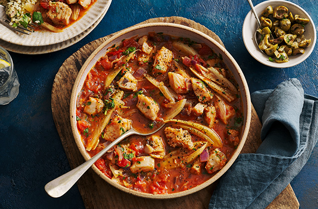 Spiced fish and fennel tagine