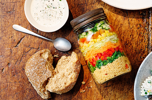 Thursday: Rainbow jar salad