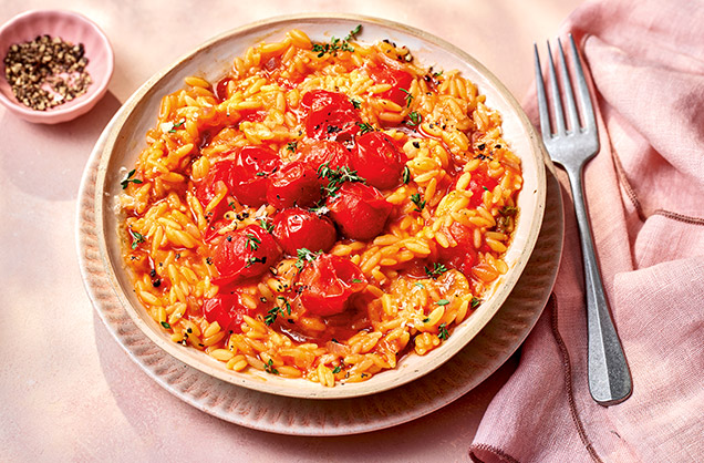 Roasted tomato orzotto