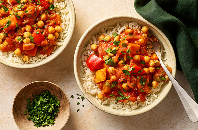Friday: Roasted squash and chickpea stew