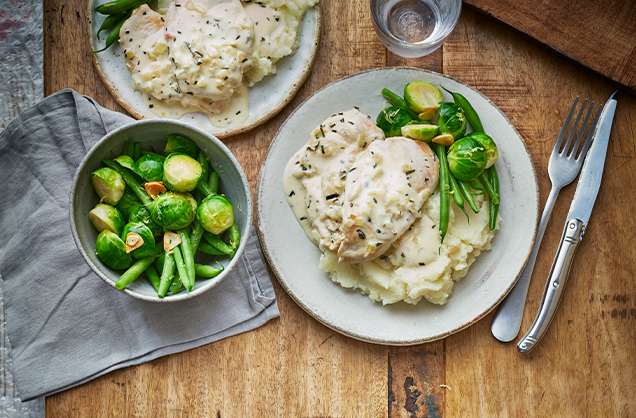 Monday: Rosemary chicken with mash