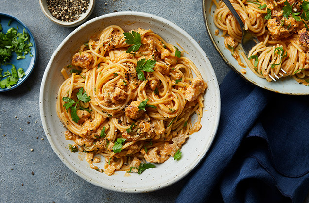 Wednesday: Sausage stroganoff spaghetti