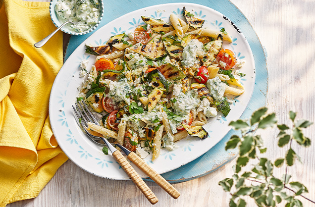 Monday: Smoky courgette pasta salad