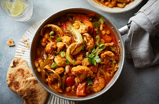 Friday: Smoky roasted veg and bean stew