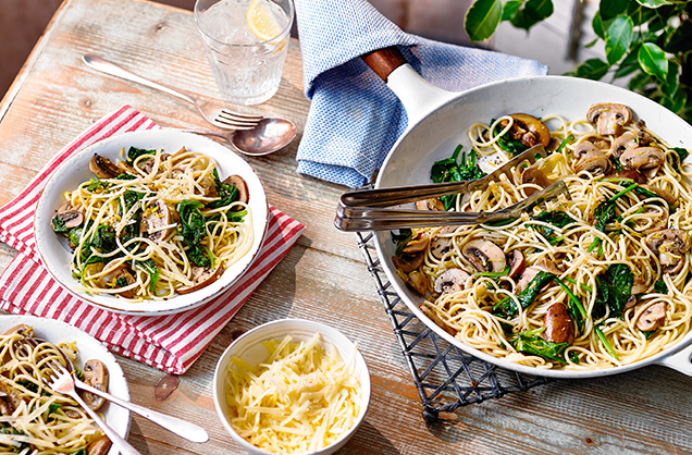 Speedy mushroom spaghetti