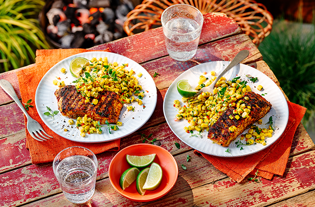 Spiced blackened salmon