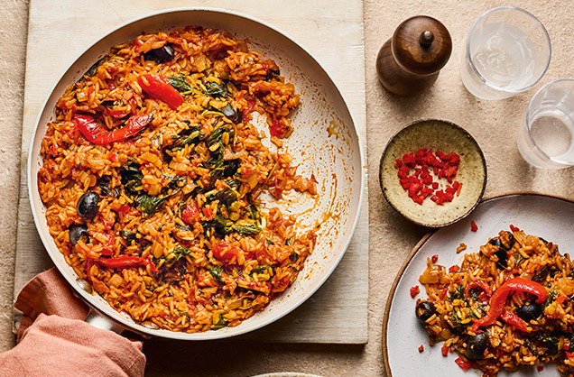 Tuesday: Spicy olive and chorizo rice