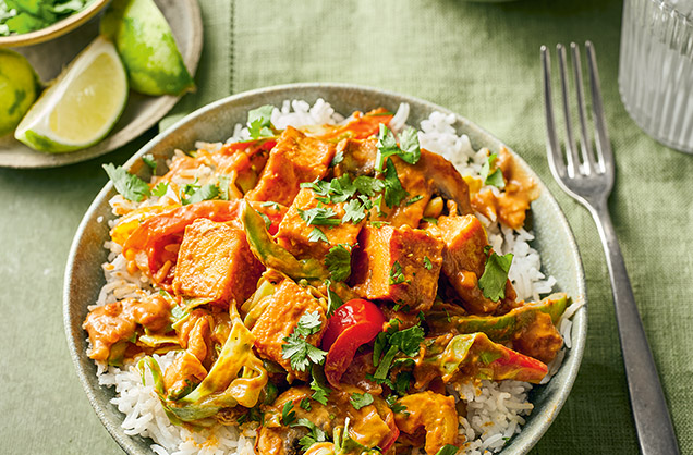 Tuesday: Sticky tofu and mushroom rice bowls
