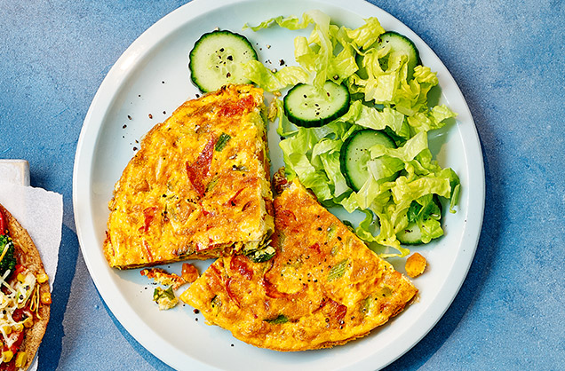 Sweet potato and chorizo frittata