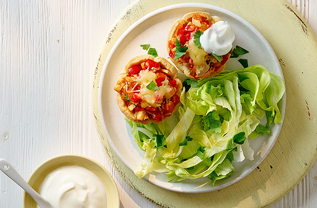 Turkey taco cups