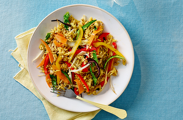 Wednesday: Curried egg and veggie fried rice
