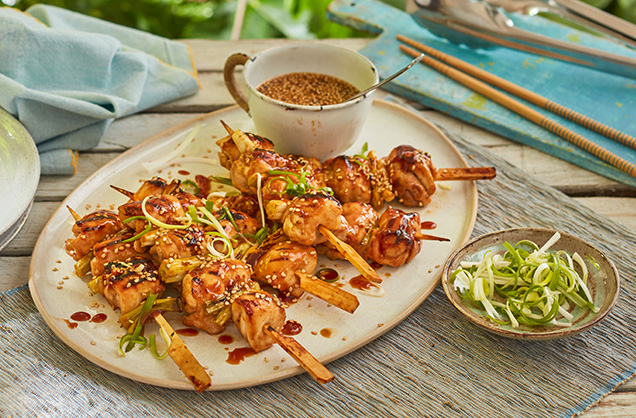 Yakitori chicken skewers